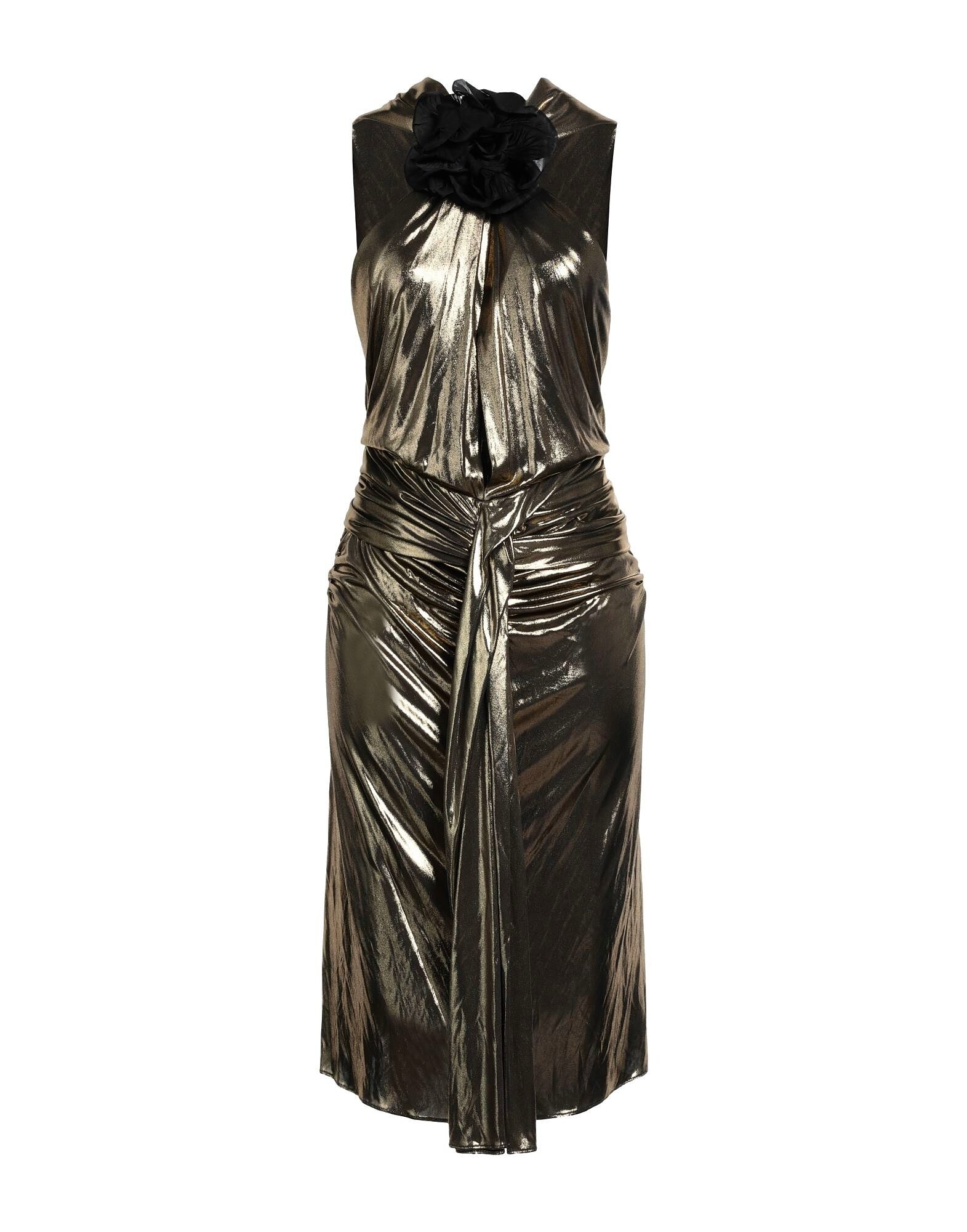 

Платье миди Saint Laurent, золотой