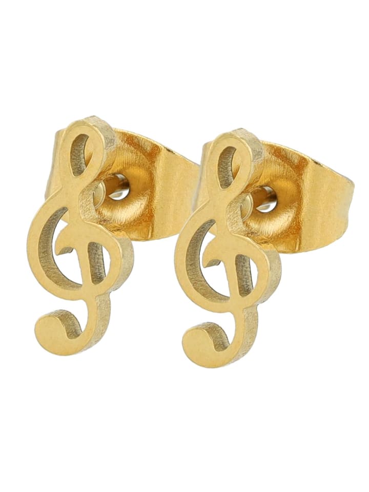 

Adeliás Женские серьги - серьги-гвоздики из нержавеющей стали в золотом исполнении