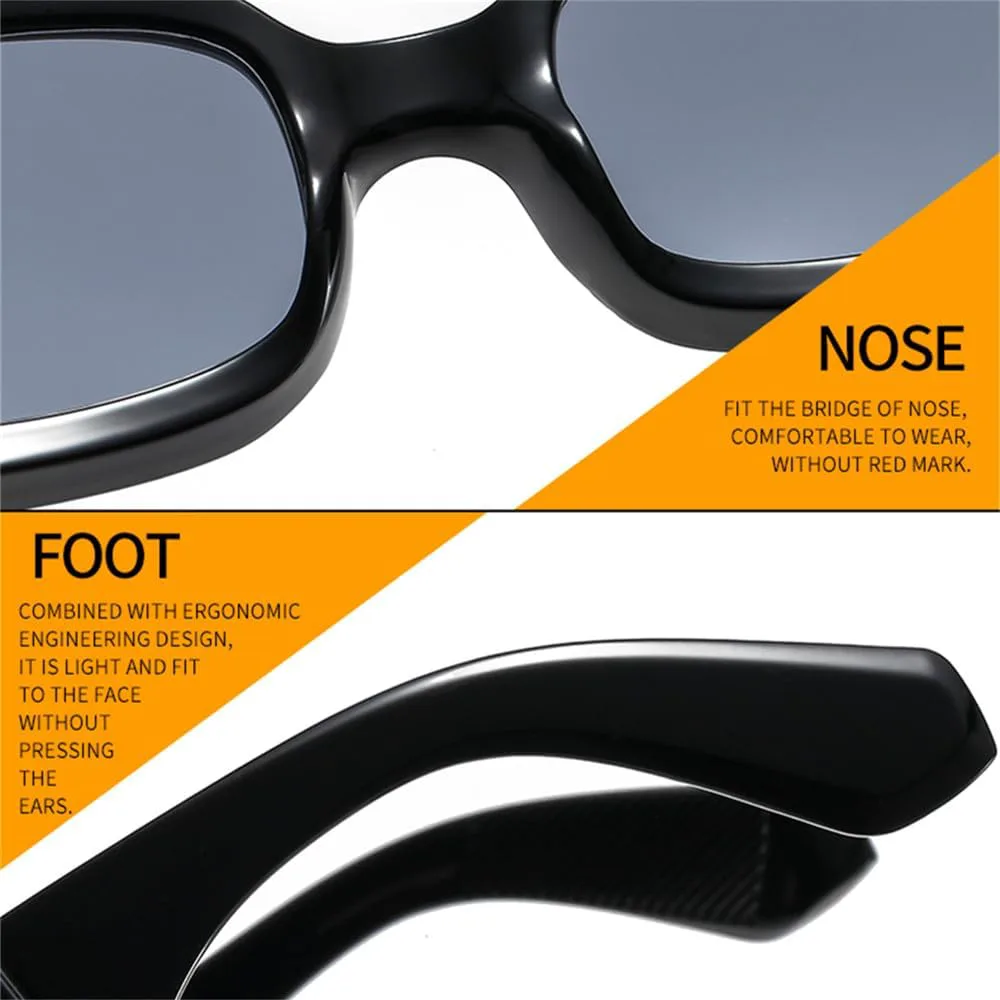 

Солнцезащитные очки прямоугольной формы для женщин и мужчин, винтажные, с поликарбонатными линзами, оправой в виде листьев, защитой от УФ-излучения UV400 VFDHN, C3