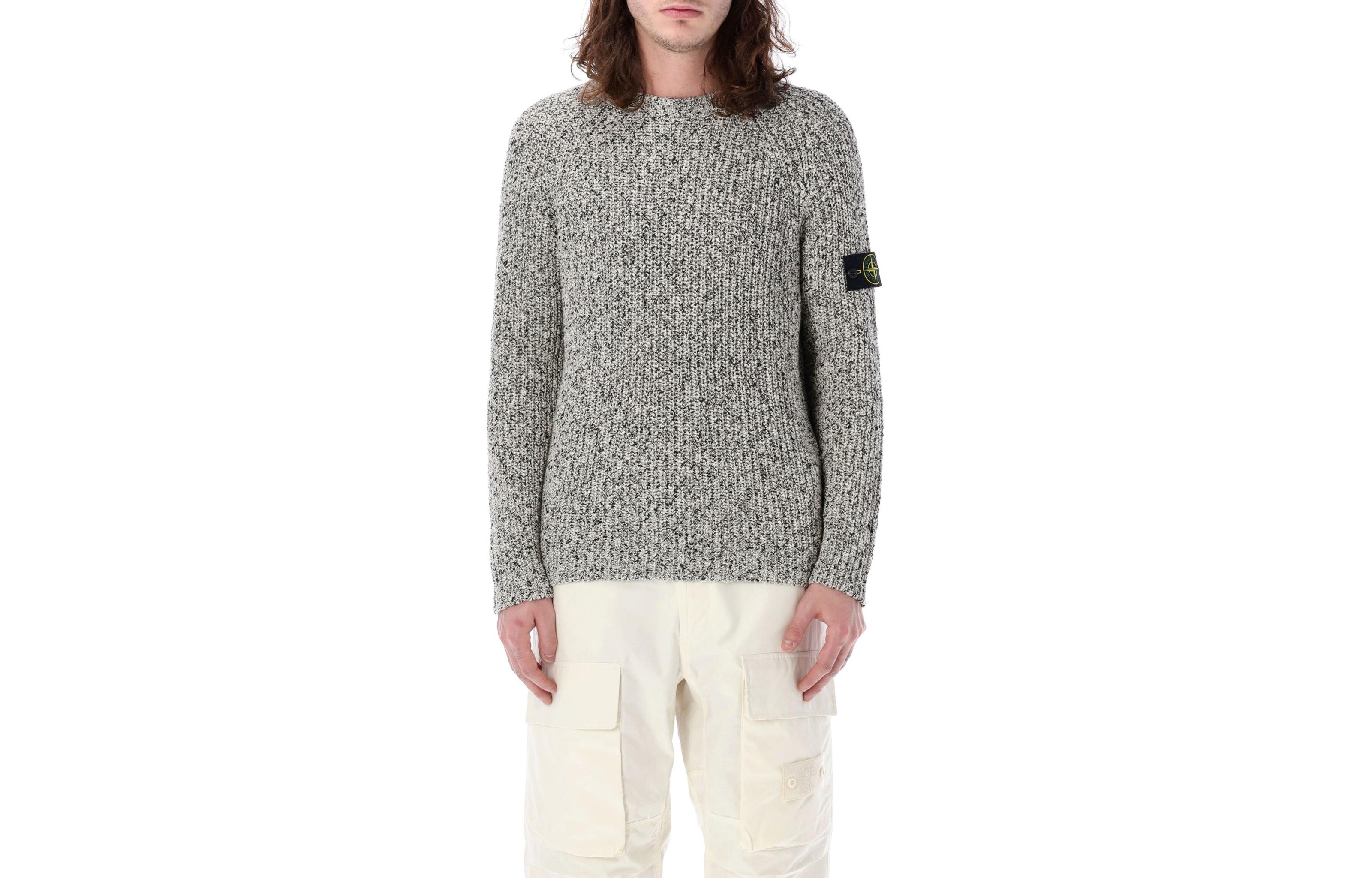 

STONE ISLAND Свитер мужской серо-зеленый