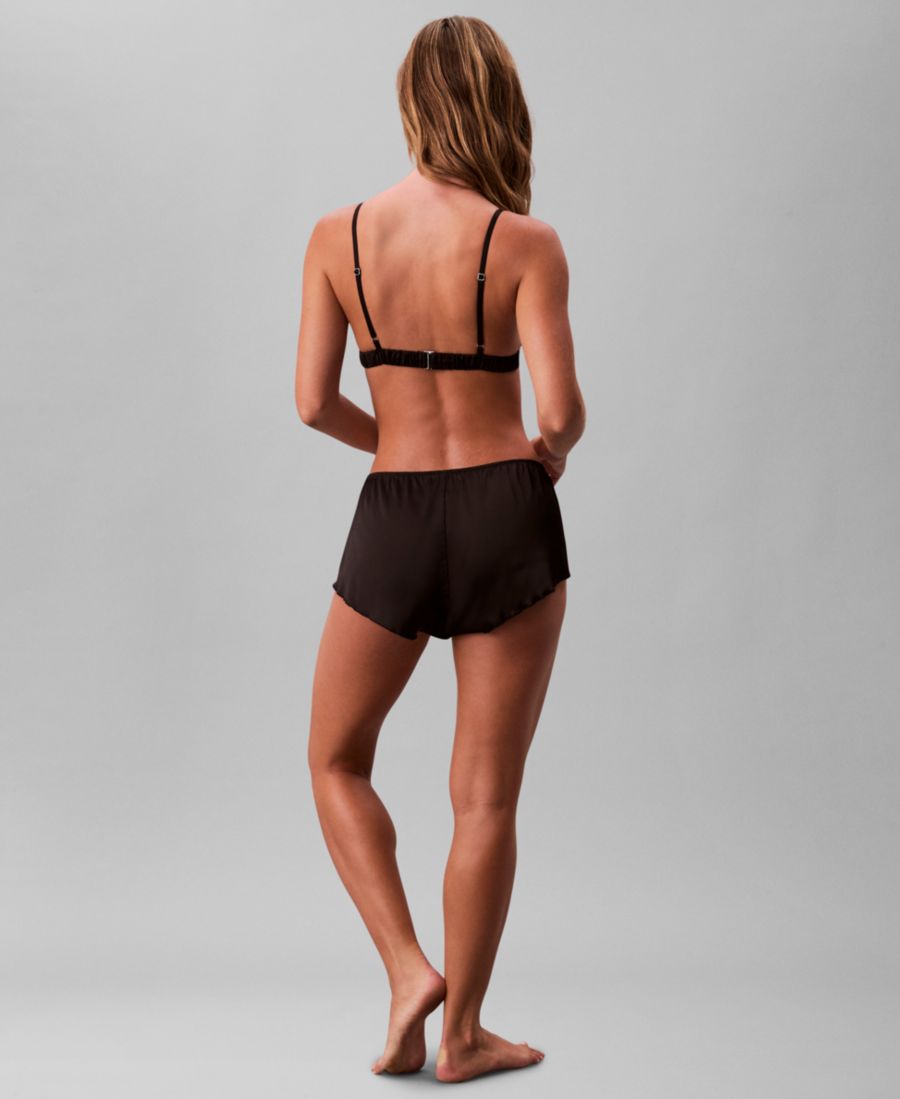 Женские атласные шорты для танцев Signature Satin Tap Shorts QF8395 Calvin Klein, Black Satin — фото 3