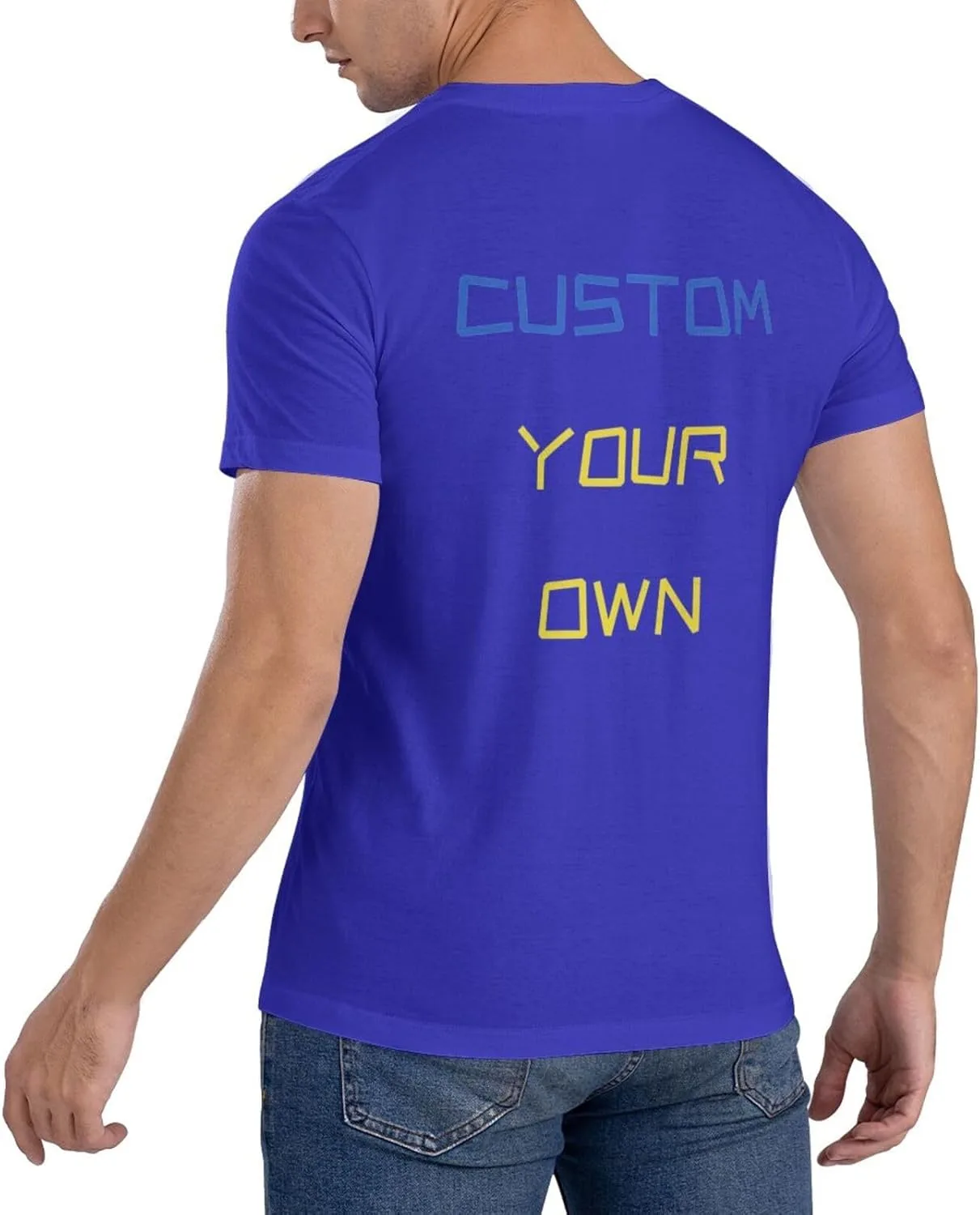 Футболка Customized с принтом спереди и сзади, Cotton, с фото и текстом — фото 2