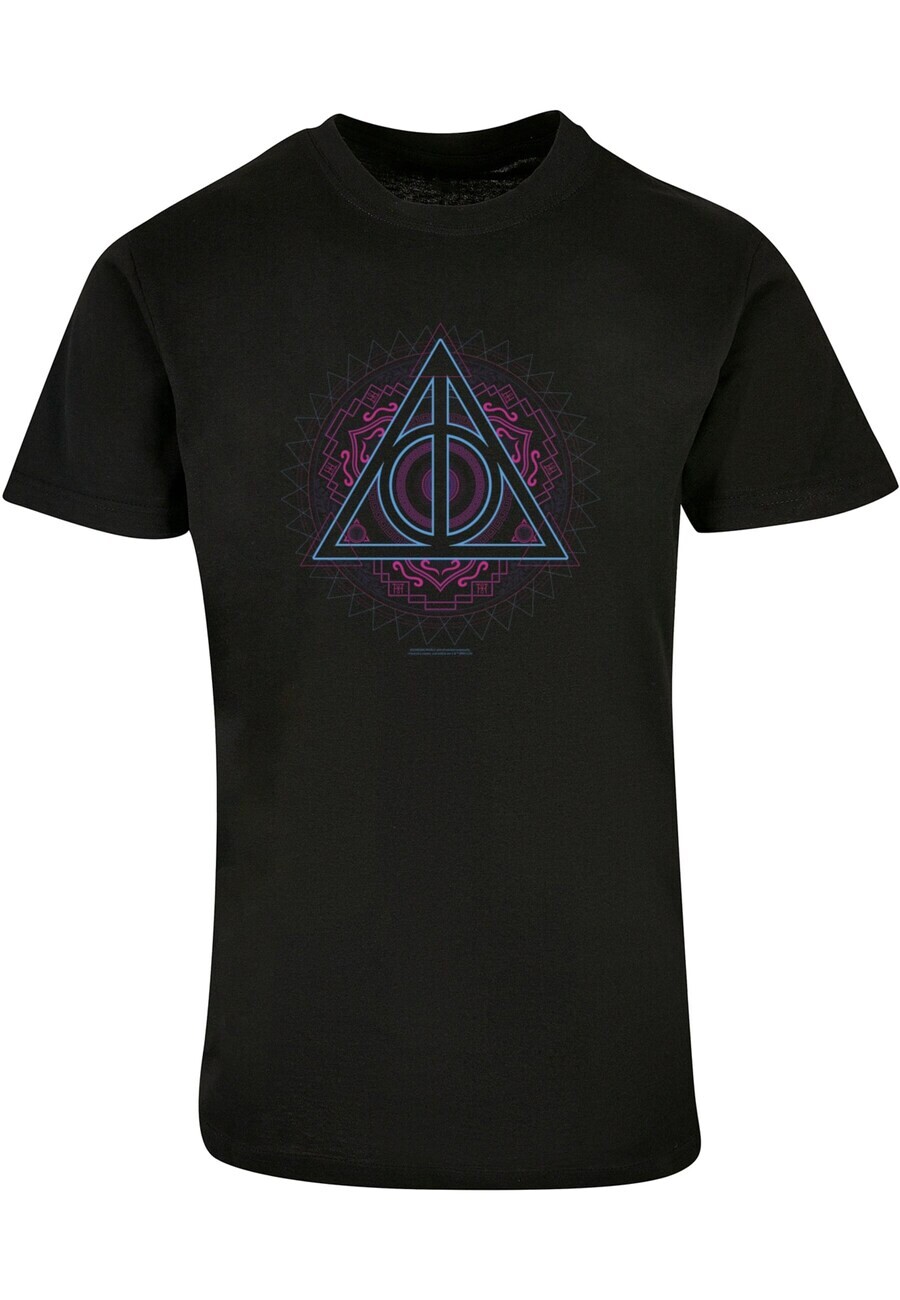 

Классическая футболка ABSOLUTE CULT Shirt Harry Potter - Neon Deathly Hallow, черный