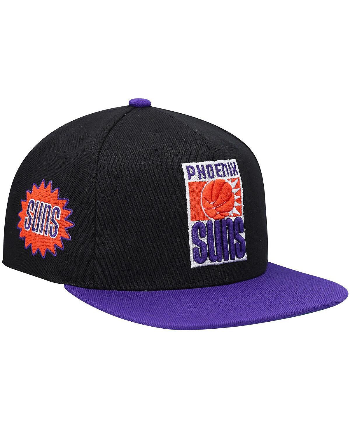 

Мужская черная, фиолетовая кепка Phoenix Suns Classics Snapback из твердой древесины Mitchell & Ness