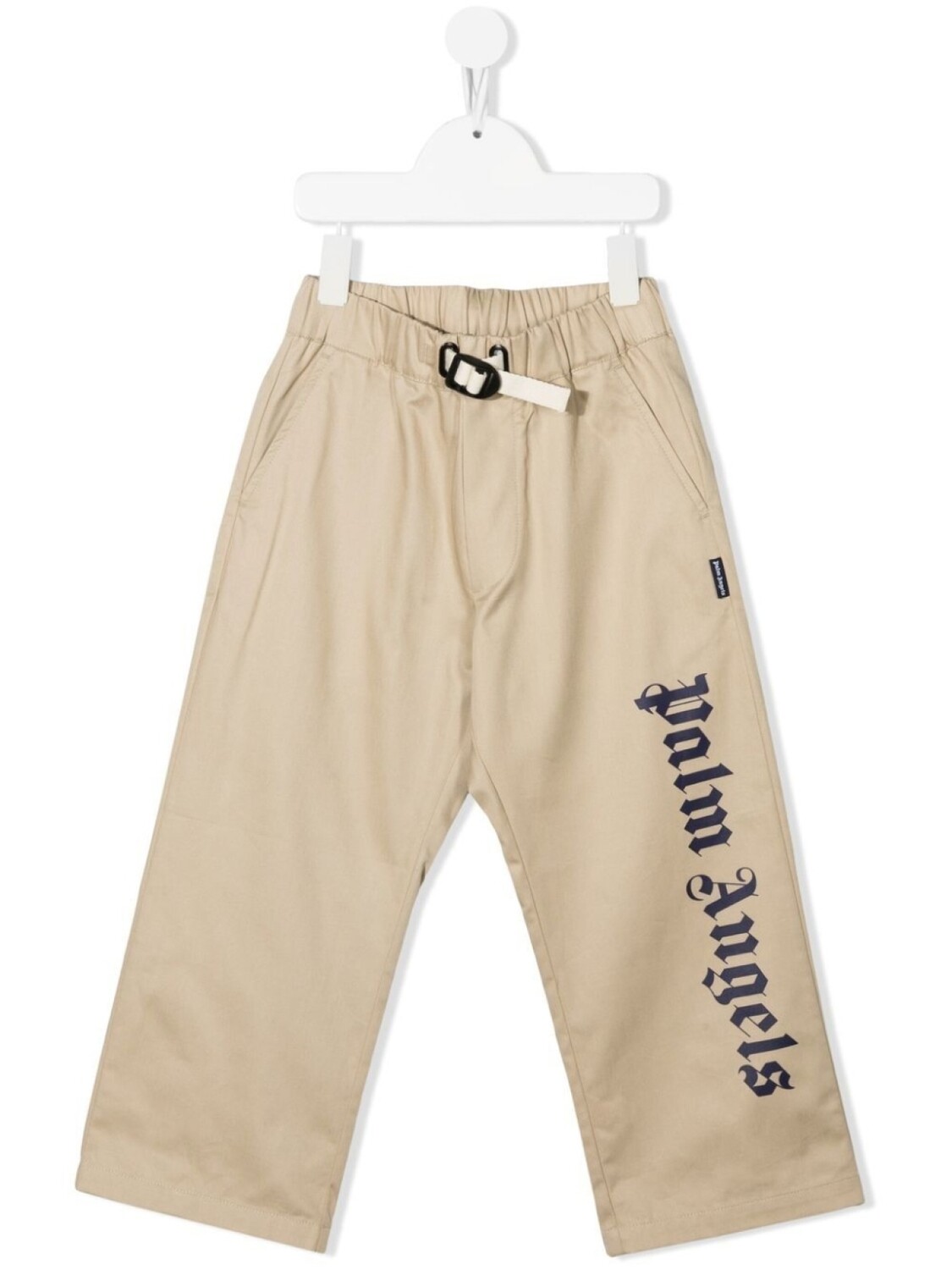 

Palm Angels Kids прямые брюки с логотипом, нейтральный цвет