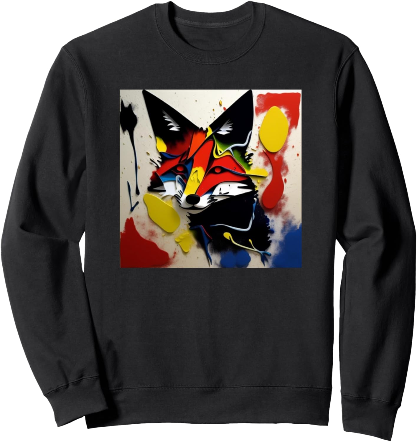 

Толстовка с красочным силуэтом лисы для любителей лис Foxes Sly Animals Women Girls Kids Men Boys - Gift, черный
