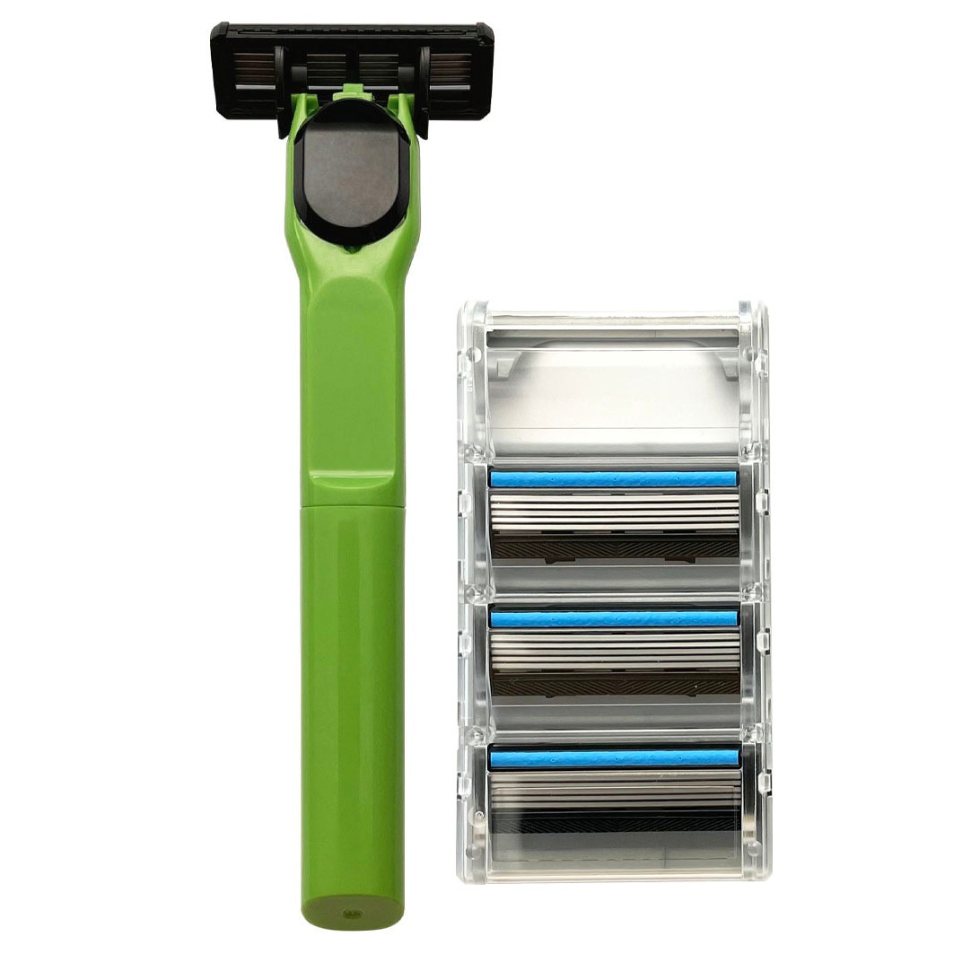 

Бритва set: designgriff mit 4 klingen Shavemebaby, grün, количество 1 шт.