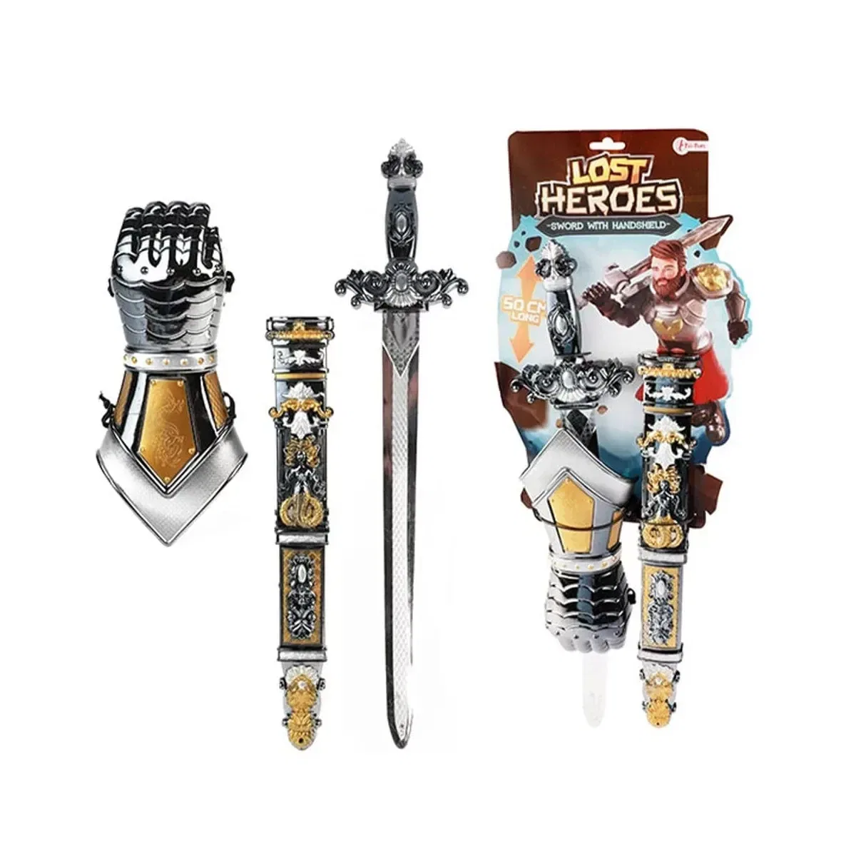 Костюм рыцаря с мечом и перчаткой, Toi-Toys, разноцветный