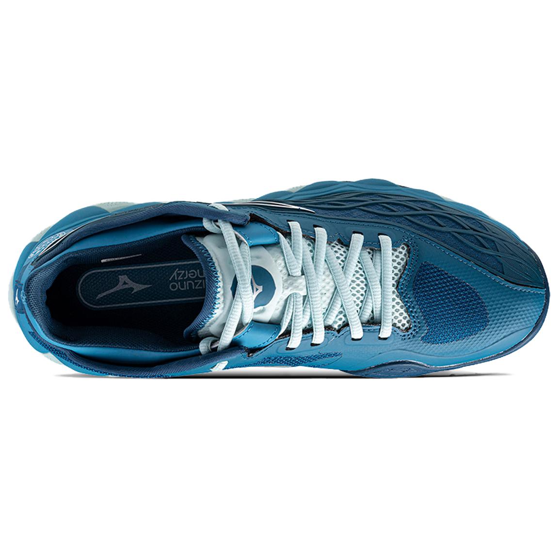 Mizuno Мужские и женские теннисные туфли Megalodon Shock Absorbers устойчивые к истиранию противоскользящие светло-голубые, цвет Light Blue — фото 3