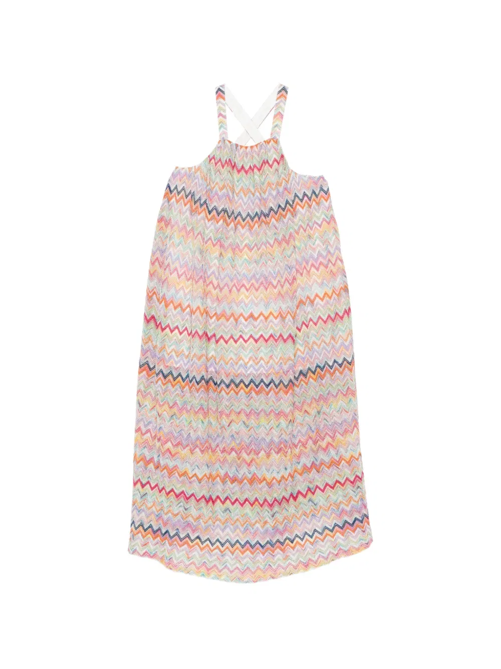 Платье с зигзагообразным узором Missoni Kids, розовый
