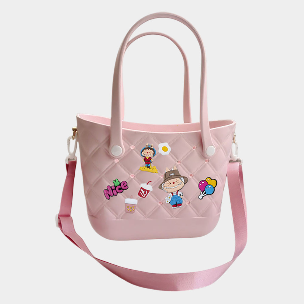 

Модная силиконовая именная сумочка-шоппер FASHNZFAB, розовый