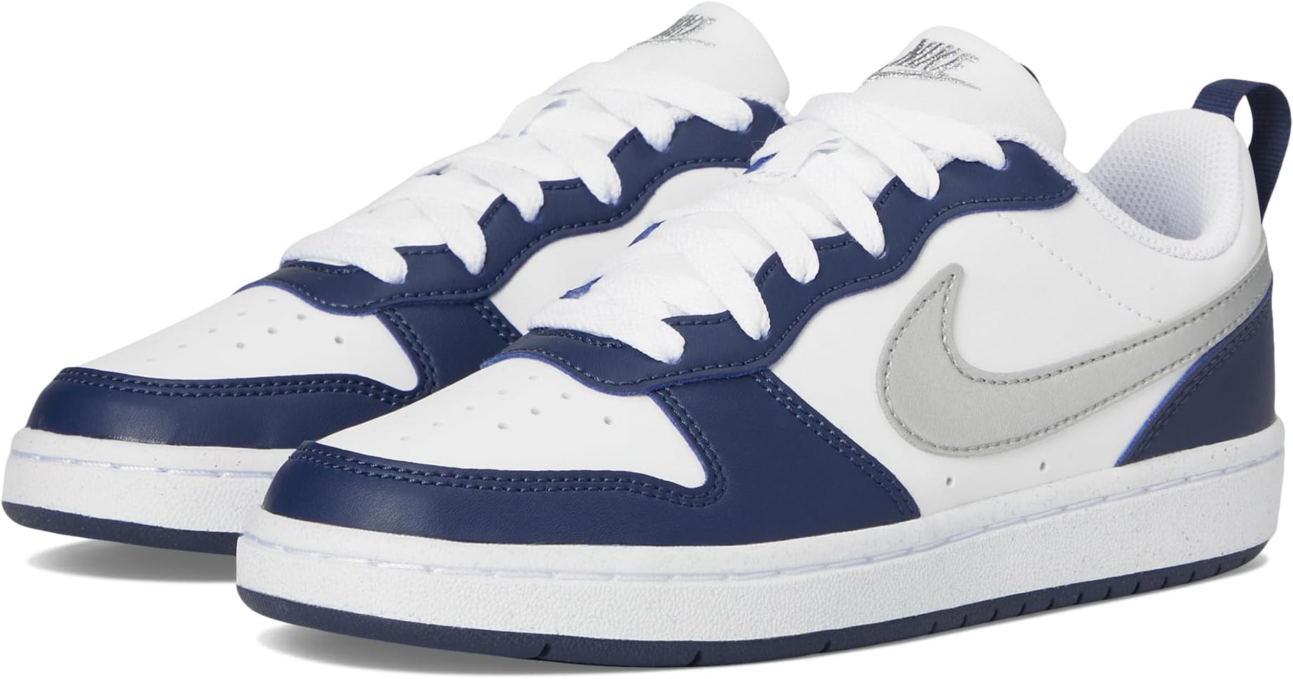 

Кроссовки Nike Kids Court Borough Low Recraft, White/Metallic Silver/Deep Night