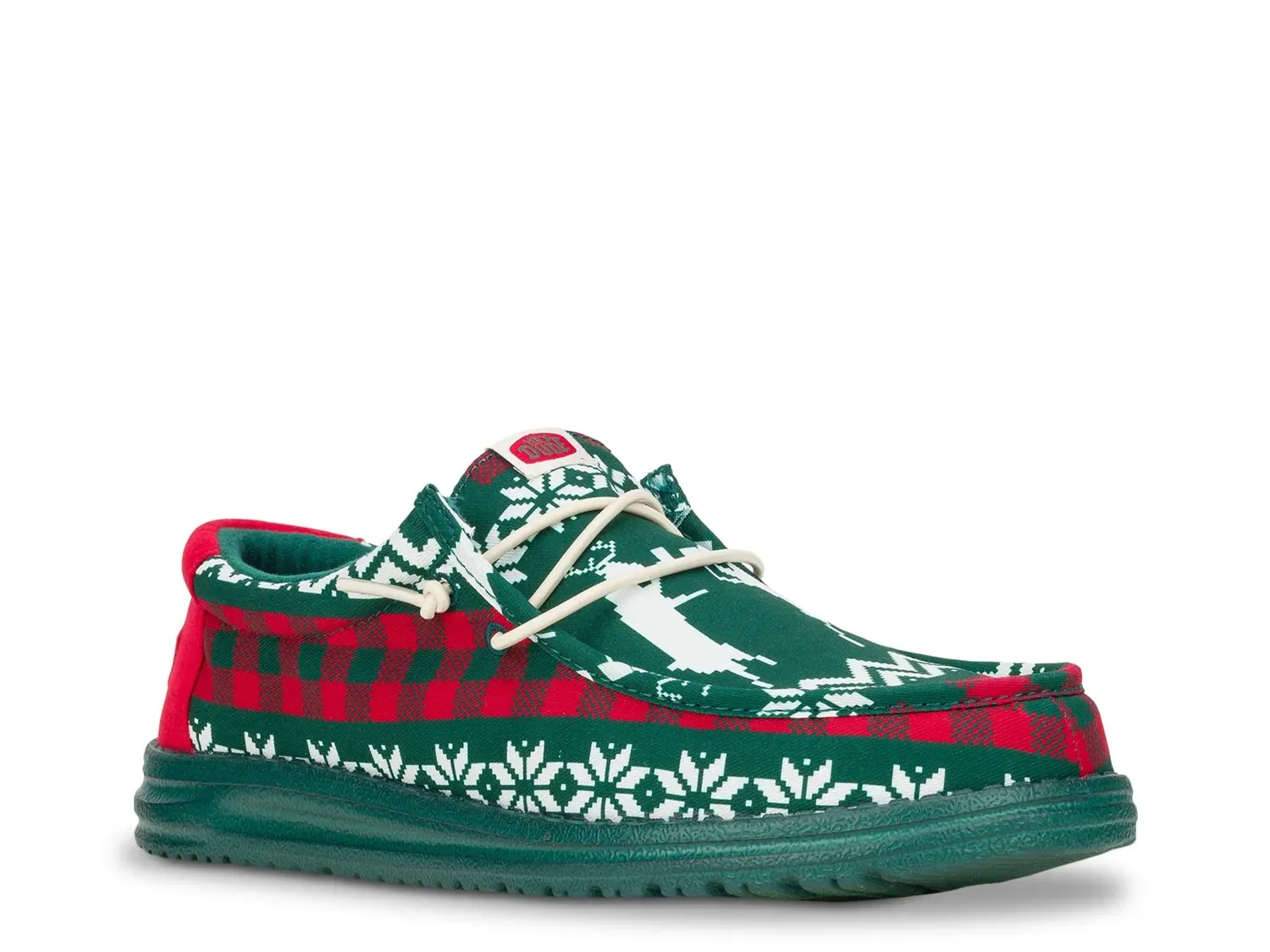 

Кроссовки HEYDUDE Wally Holiday Cheers Slip-On — мужские, темно-зеленые