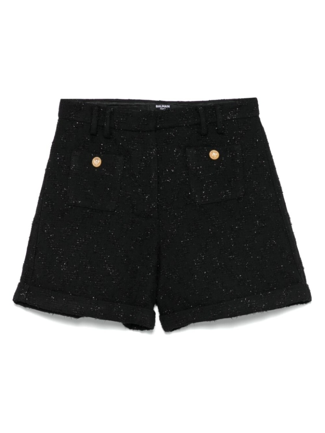 

Шорты с люрексом Balmain Kids, черный