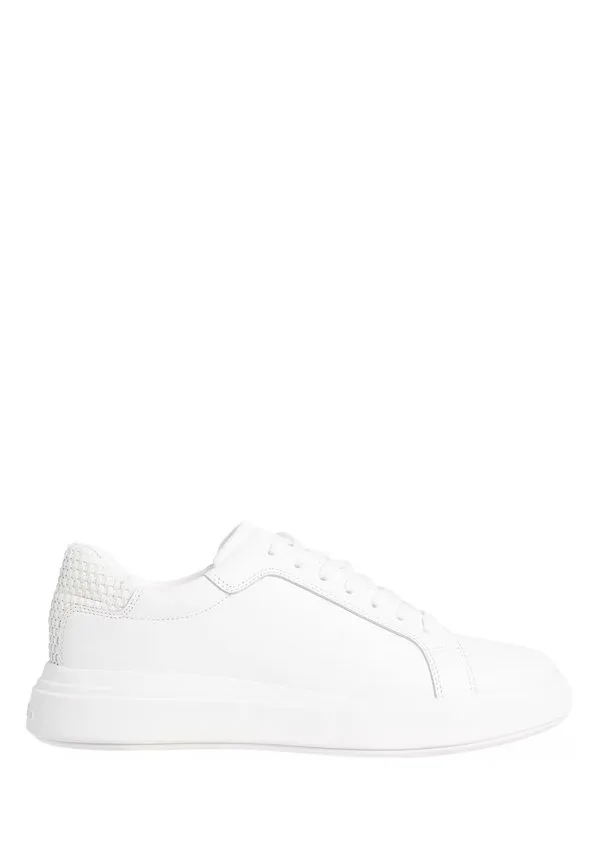 Низкие кроссовки на шнуровке из плетеной ткани 0k4 var low sneakers Calvin Klein, White Dim