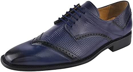 

Мужские классические оксфорды LIBERTYZENO из натуральной кожи с принтом страуса/угря для Рождества, Kazma-navy