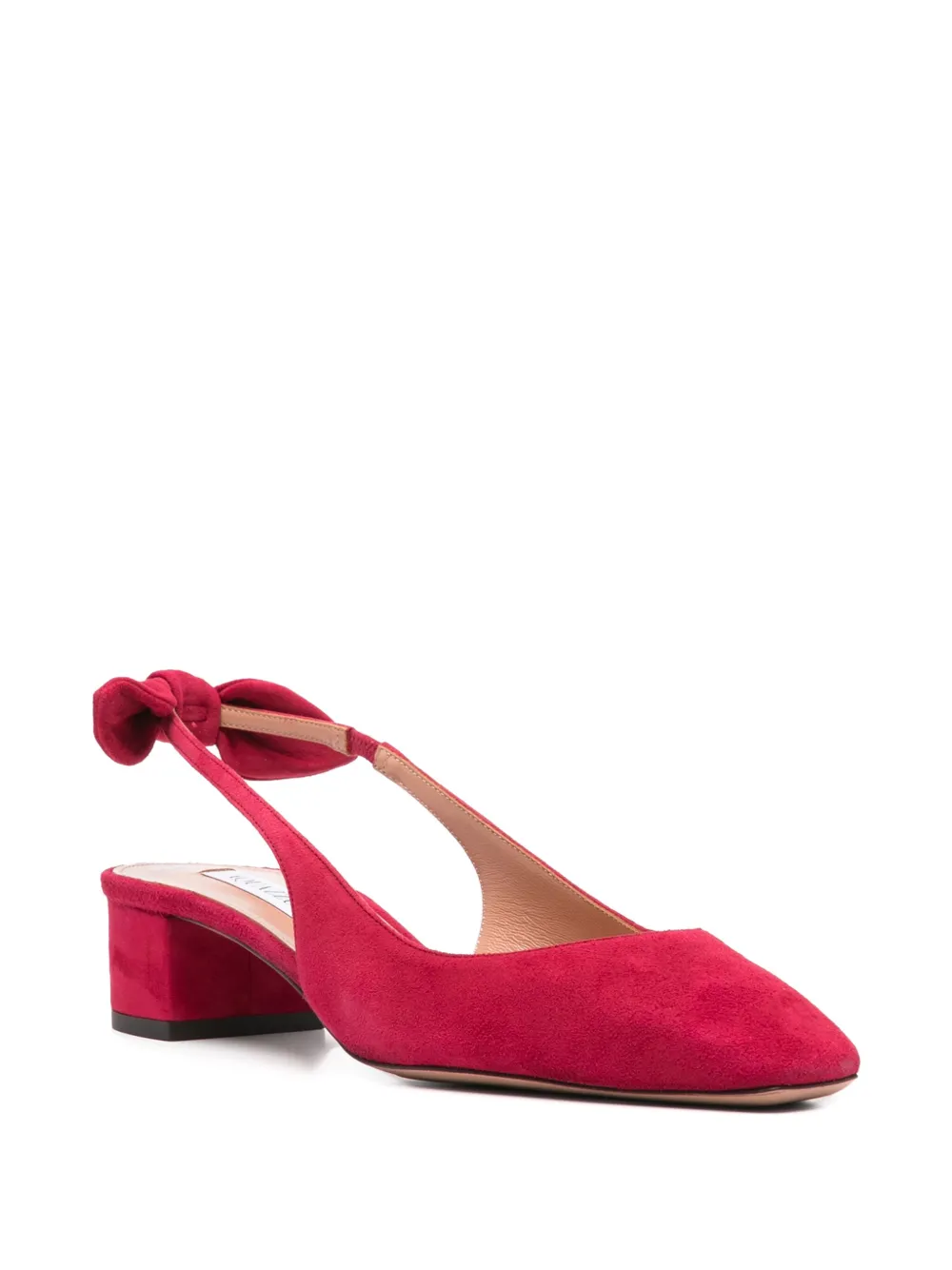 Туфли-лодочки Very Bow Tie 35 мм Aquazzura, розовый — фото 2
