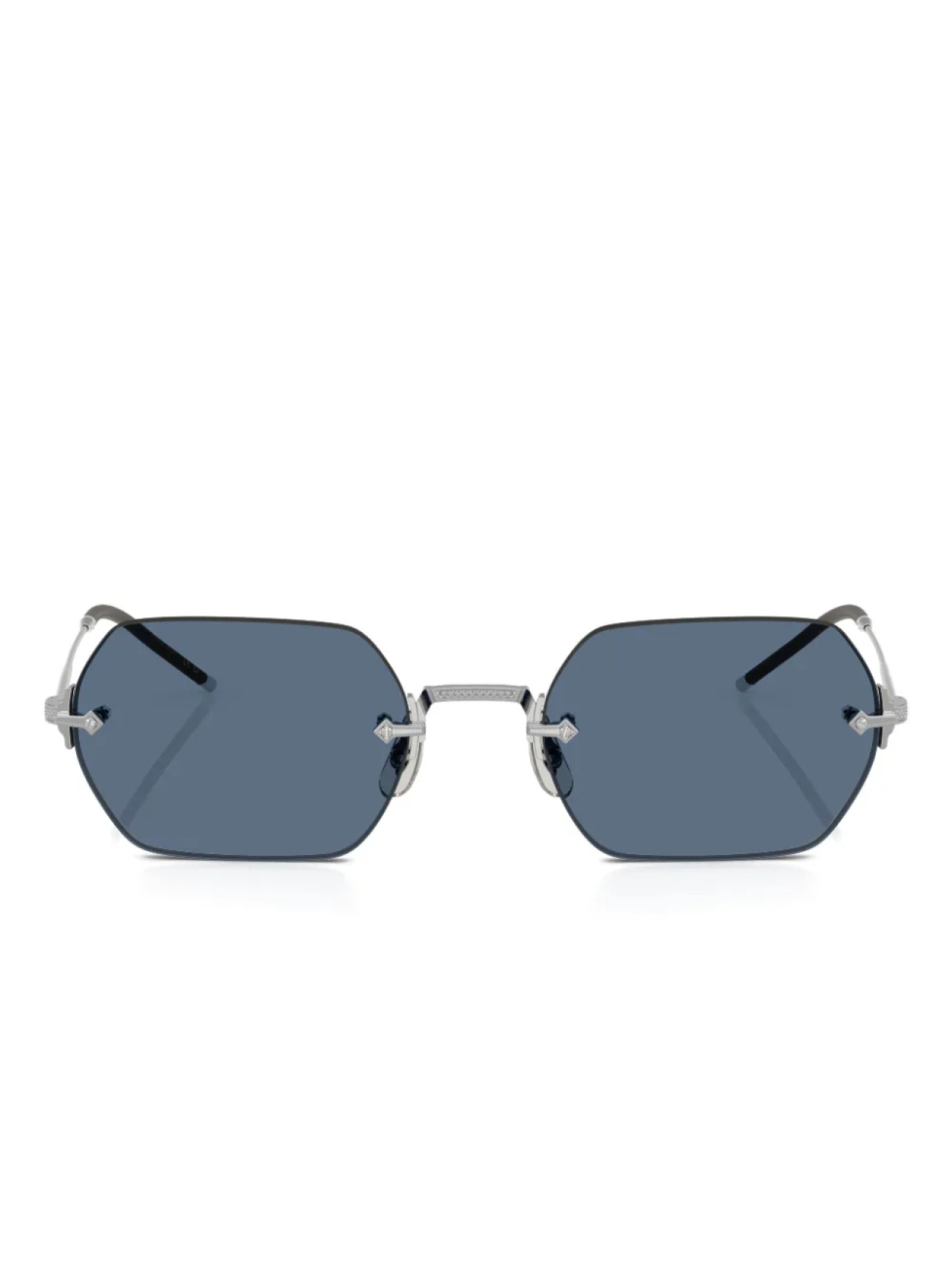 

Солнцезащитные очки в шестиугольной оправе Oliver Peoples, серебряный