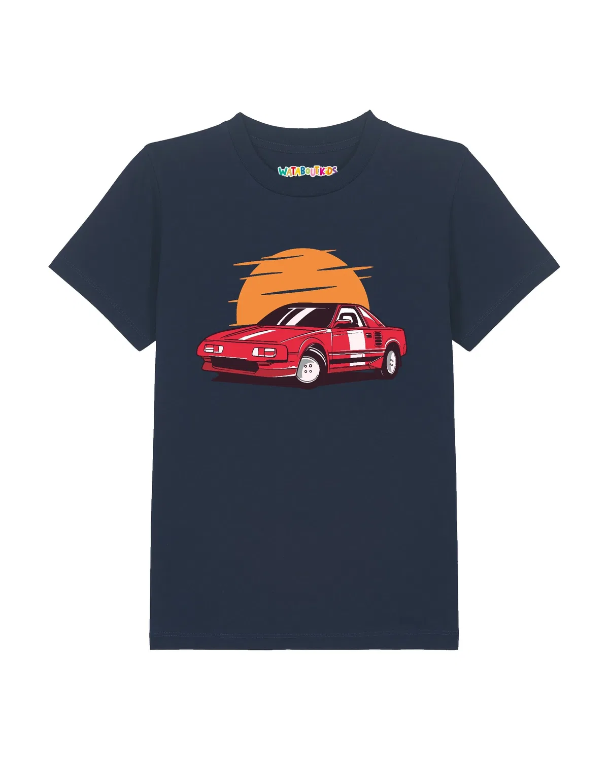 Футболка спортивный автомобиль Wat? Apparel, темно-синий — фото 2