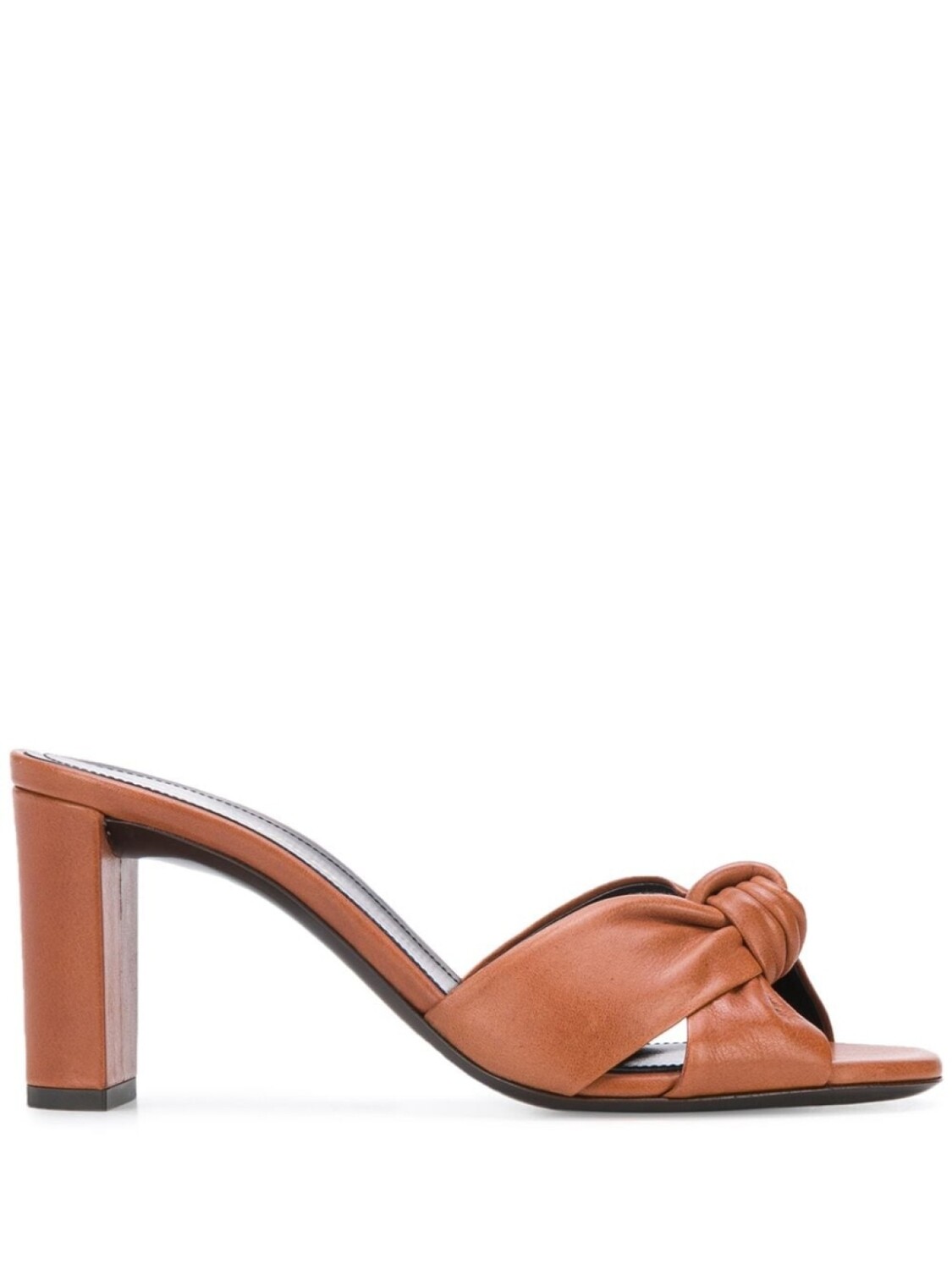 

Saint Laurent мюли с узлом, коричневый