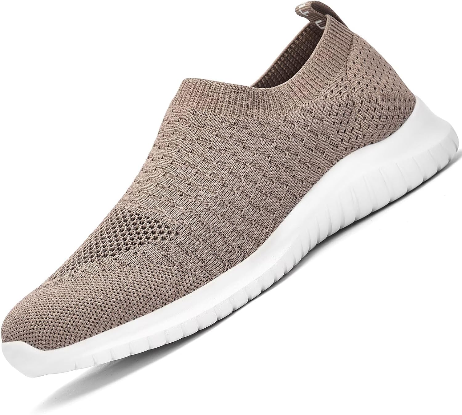 

Мужские спортивные прогулочные кроссовки konhill - легкие повседневные трикотажные слипоны, коричневый