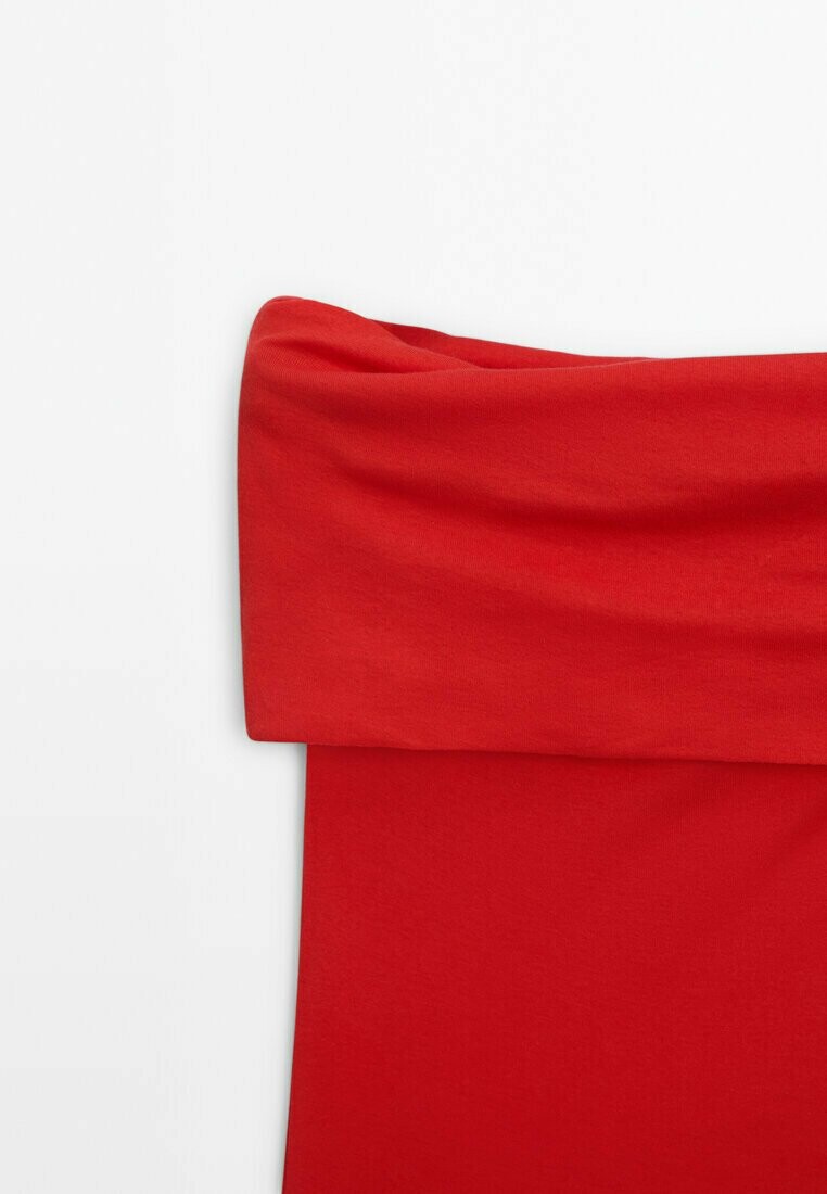 

Принт на футболке DRAPED DETAIL Massimo Dutti, красный