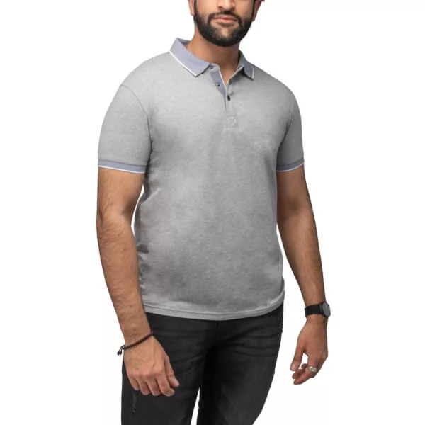 

Мужская поло с коротким рукавом и планкой на пуговицах Xray, цвет light heather gray