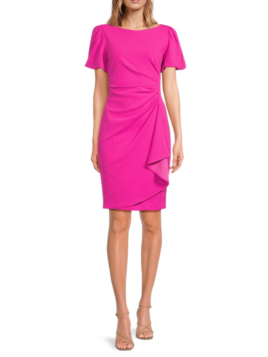 

Мини-платье с рюшами DKNY, цвет Raspberry