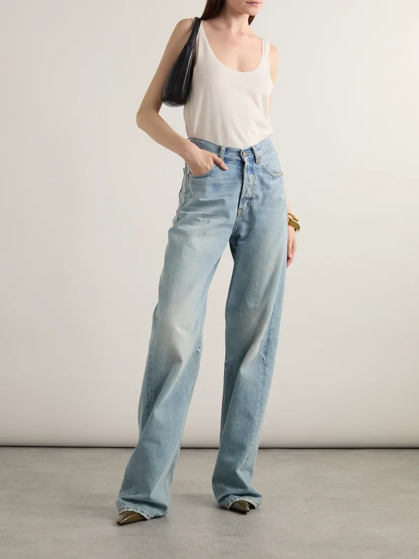 Топ из смеси шерсти, кашемира и шелка SAINT LAURENT, белый — фото 2