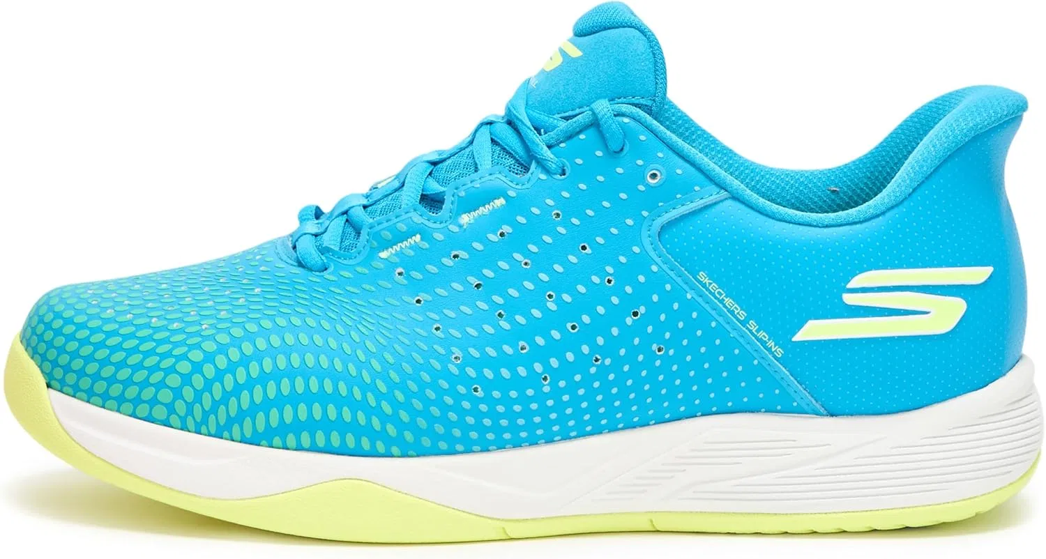 Кроссовки для пиклбола Skechers Men's Viper Court Reload Hands Free Slip-ins, синий/лайм — фото 2