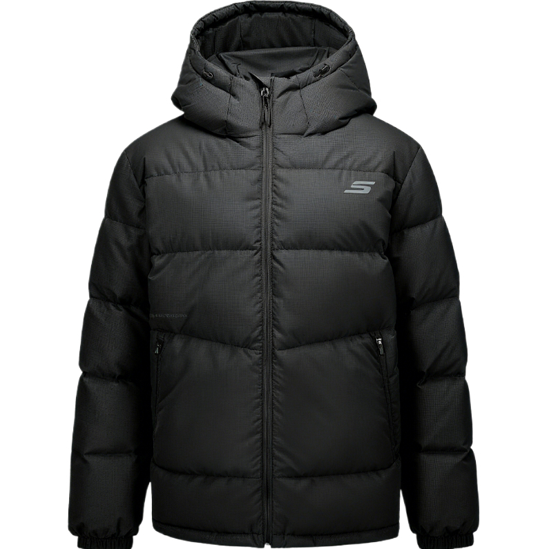 

Комфортная спортивная серия пуховик men's Skechers, черный