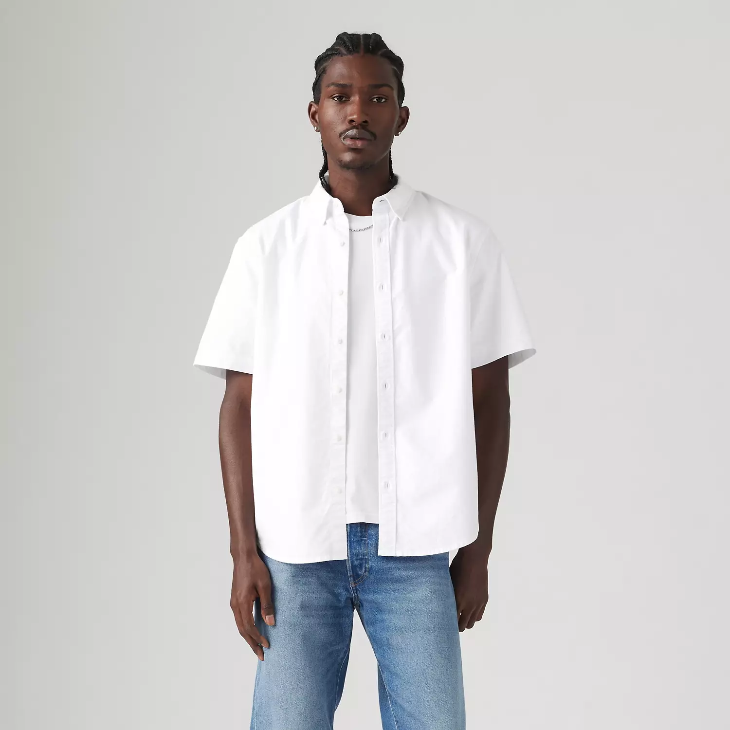 Аутентичная рубашка с коротким рукавом на пуговицах Levi's, цвет Bright White - White — фото 2
