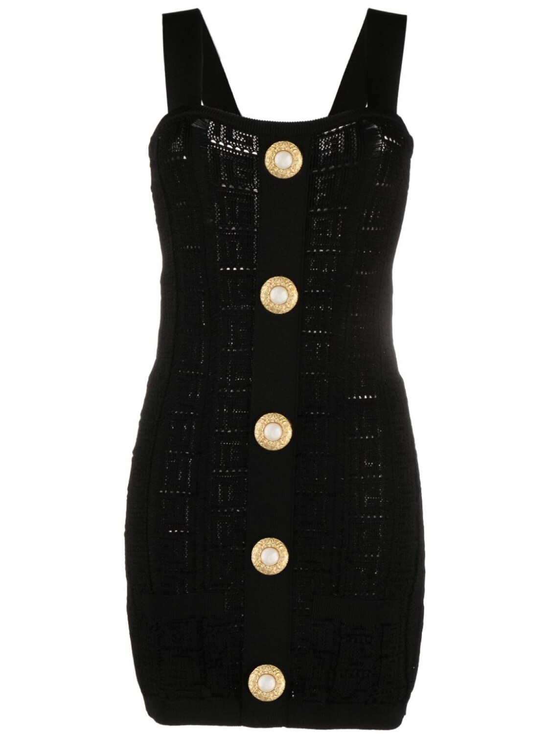

Balmain платье мини рыхлой вязки, черный