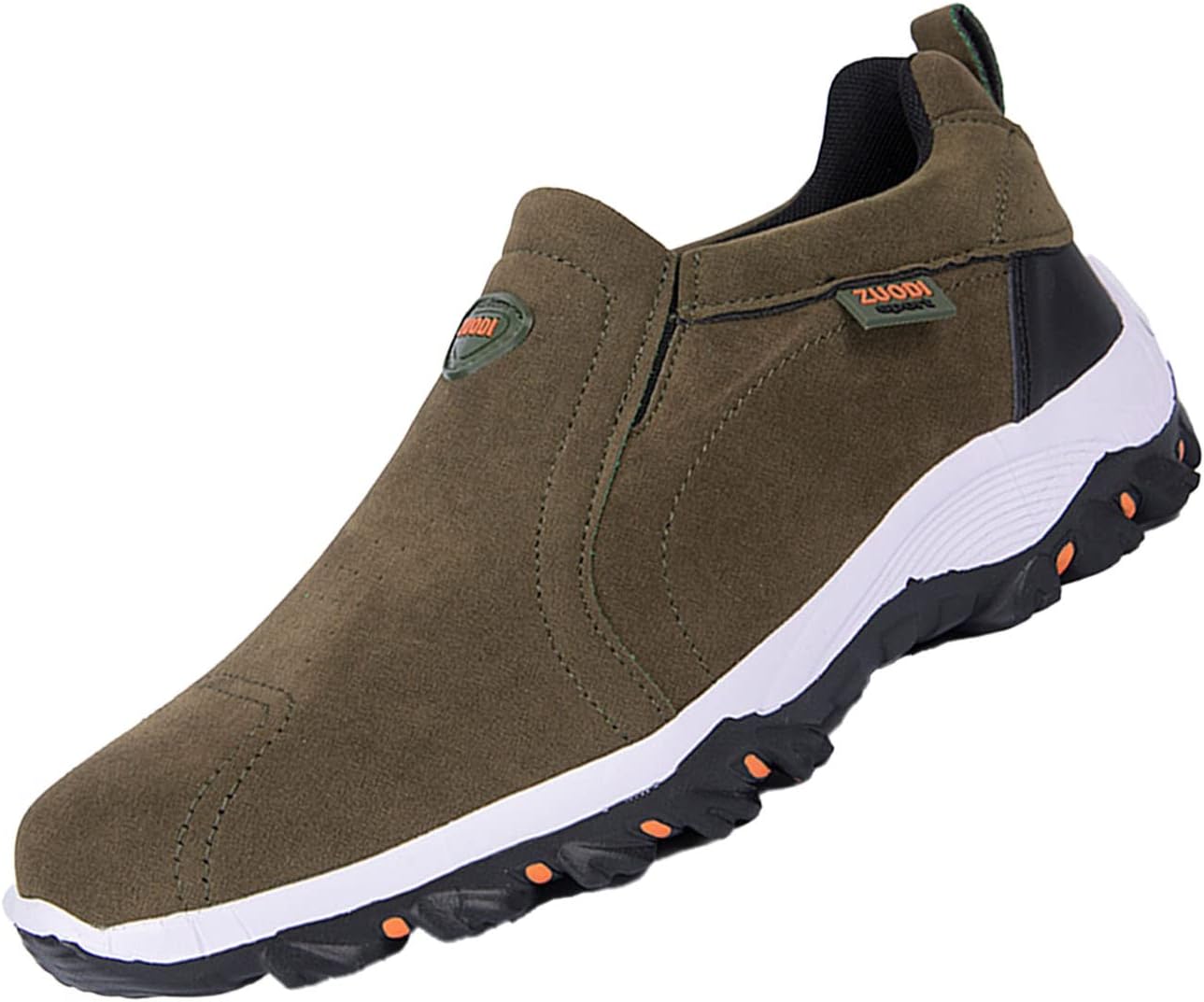 

Мужские замшевые водонепроницаемые походные кроссовки Keilinia, легкие кроссовки с поддержкой свода стопы, низкие, нескользящие, без шнурков, зеленый