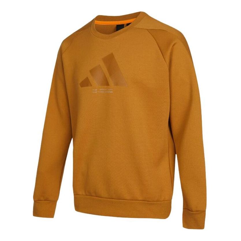 

Худи Men's adidas Th Logo Swt Large Logo Round Neck Sports Pullover Brown HE9902