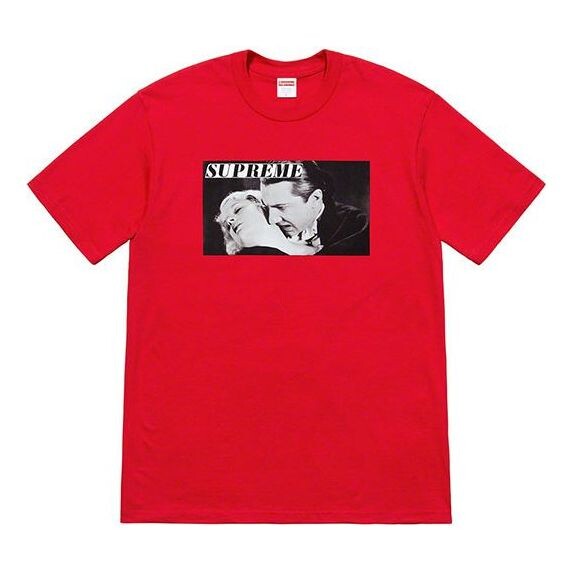 

Футболка ss19 bela lugosi tee vampire printing short sleeve red Supreme, красный