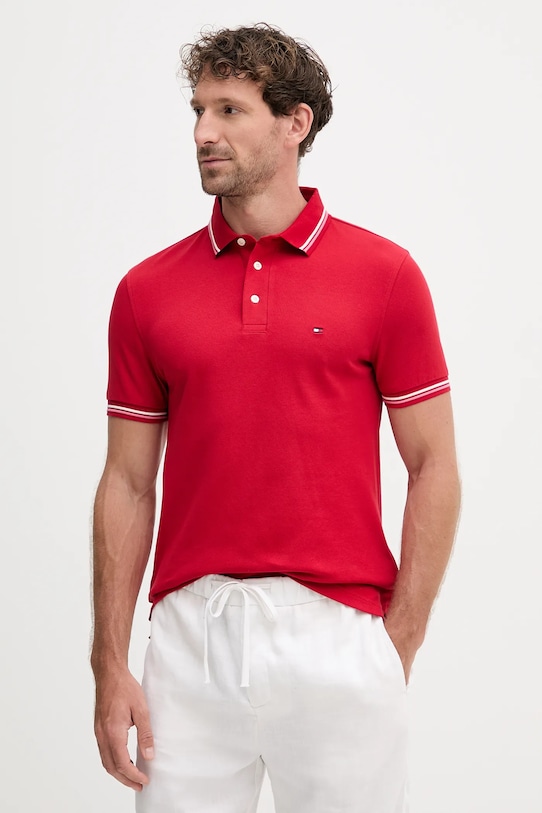 

Поло Tommy Hilfiger, красный