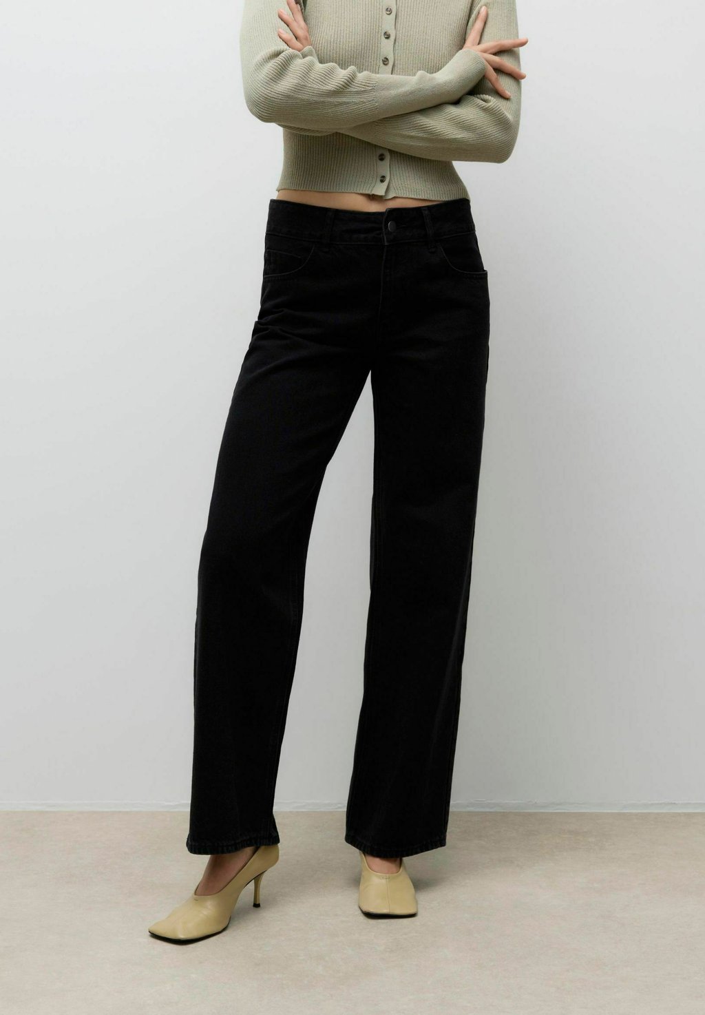 

Джинсы прямого кроя AWRENA MID RISE Vero Moda, цвет Black Denim