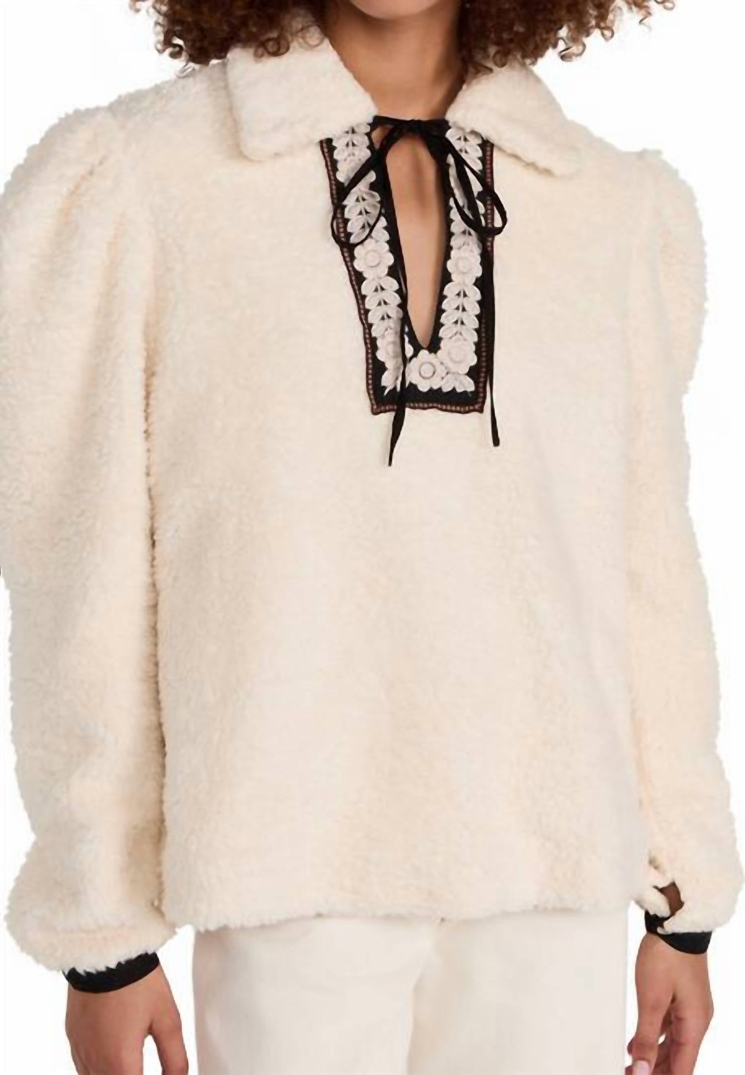 

Туника из флиса Loretta Teddy в кремовом цвете ALIX OF BOHEMIA