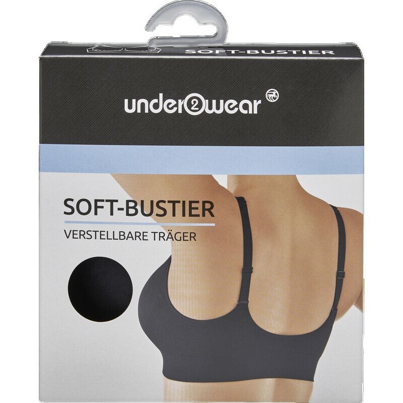 

Мягкий размер бюстье. л черный under2wear, 1 шт.