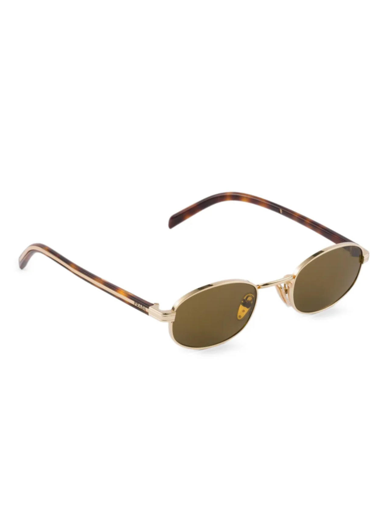 Солнцезащитные очки с гравировкой логотипа Prada Eyewear, золотой — фото 2