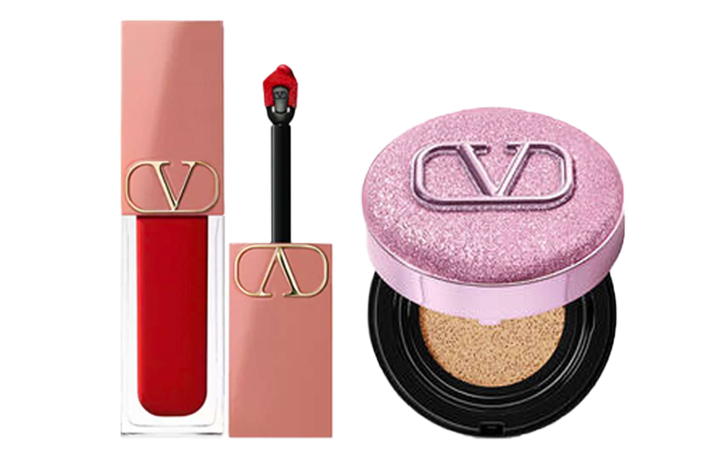 

Valentino Набор косметики Pink Air Cushion жидкая помада-тинтик легко растушевывается стойкая 6,5 мл+14 г