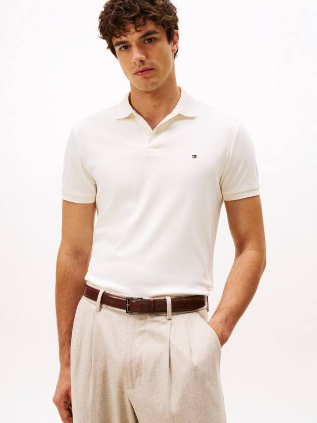 

Футболка-поло Regular Fit с короткими рукавами из жидкого хлопка Tommy Hilfiger, Ivory Petal