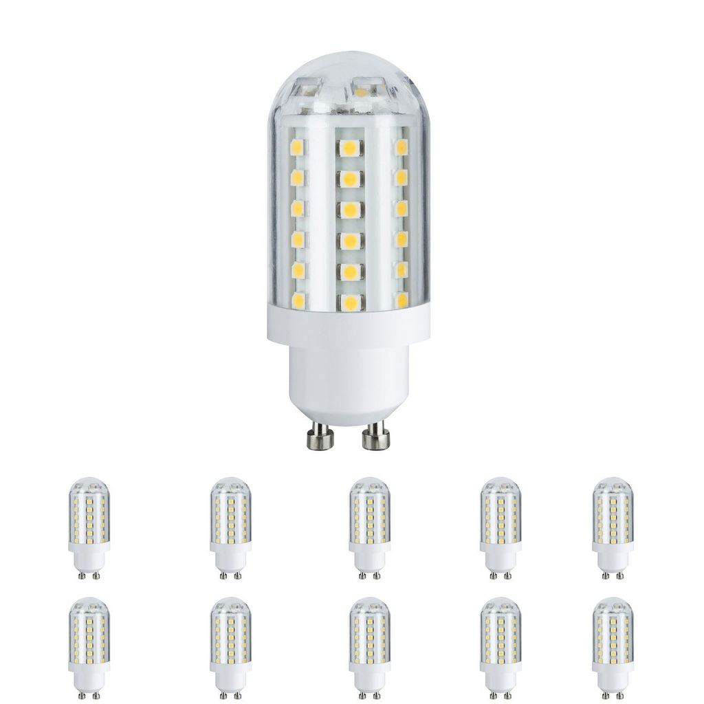 

10 x 28224.10 Штыревой цоколь Paulmann LED HV 3 Вт 60 светодиодов Розетка GU10 230 В теплый белый 281676574