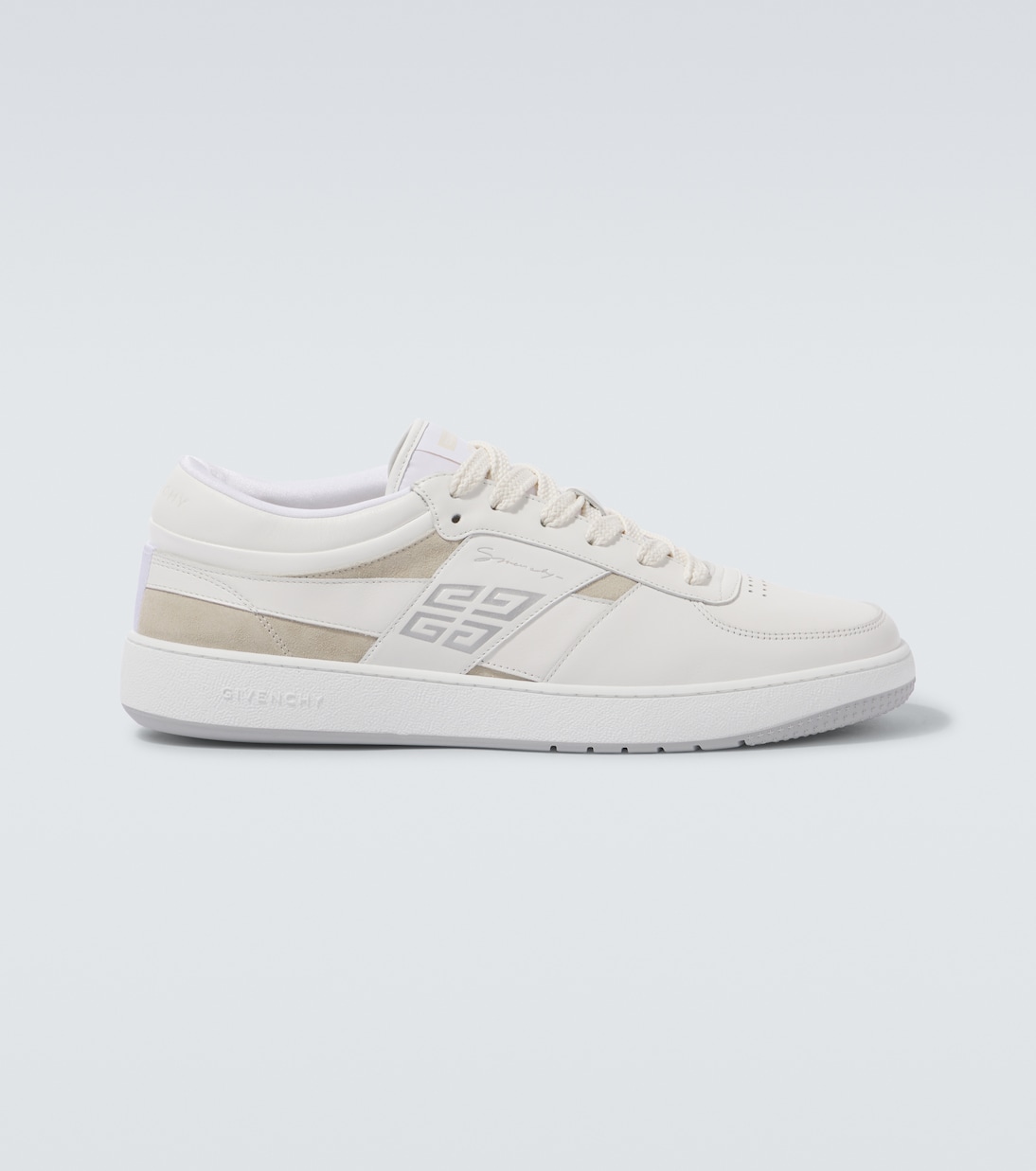 

Кроссовки из кожи с отделкой из замши 4G Givenchy, White/Beige