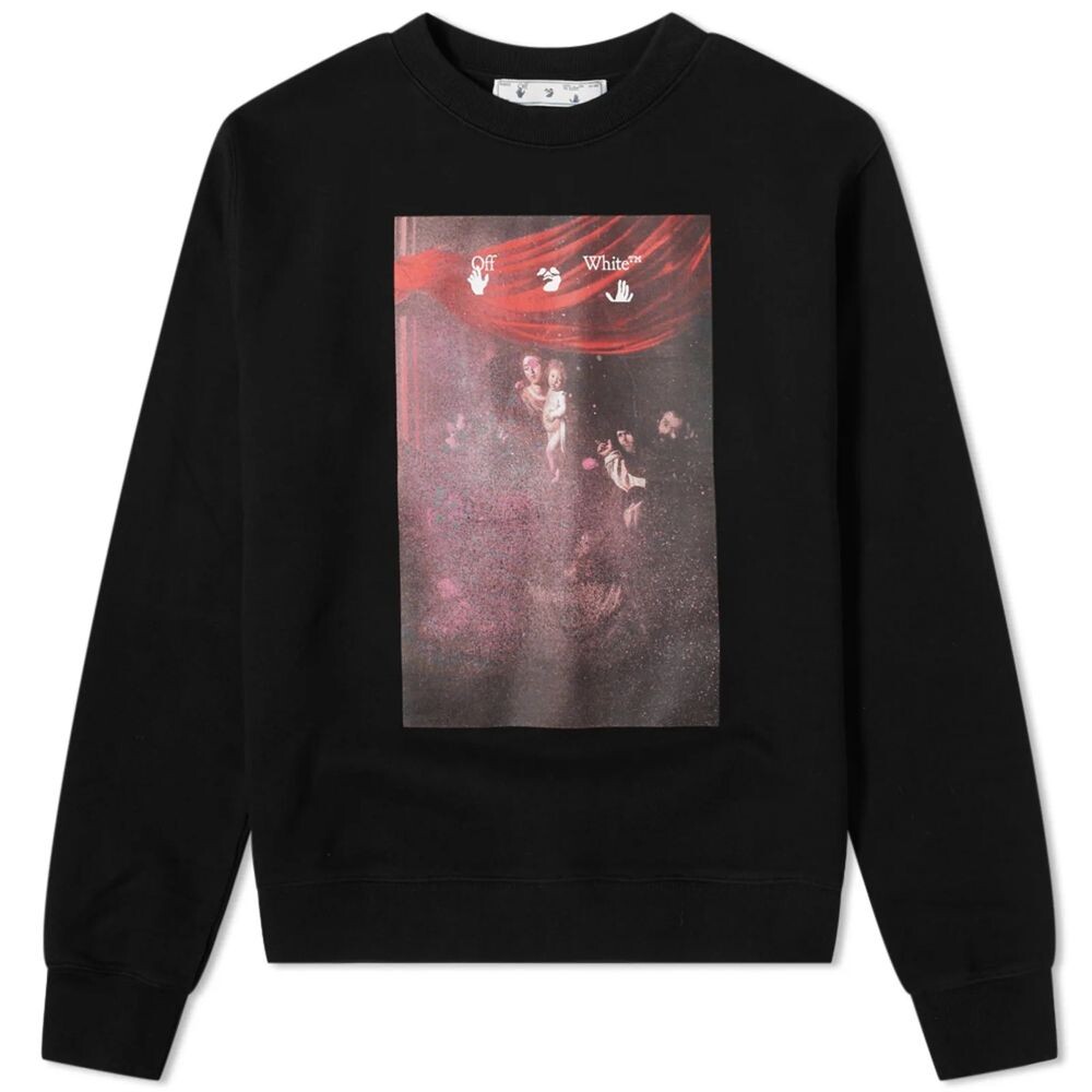 

Футболка из хлопка с длинными рукавами и культовым принтом Off-White, черный