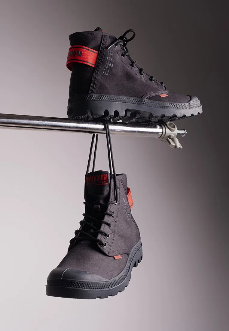 Ботинки женские, высокие, на каблуке, PAMPA HI DARE II CANVAS, UNISEX Palladium, черный — фото 2