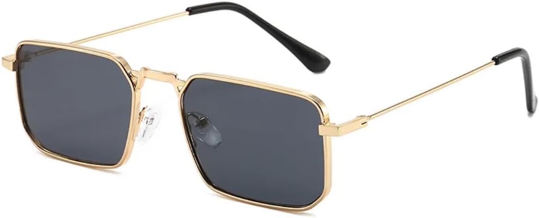 

Солнцезащитные очки с защитой от УФ-излучения UV400 | Металлические петли, панк-оправа | Для женщин и мужчин, для занятий спортом на открытом воздухе и вождения LXLHWN, Gold-black