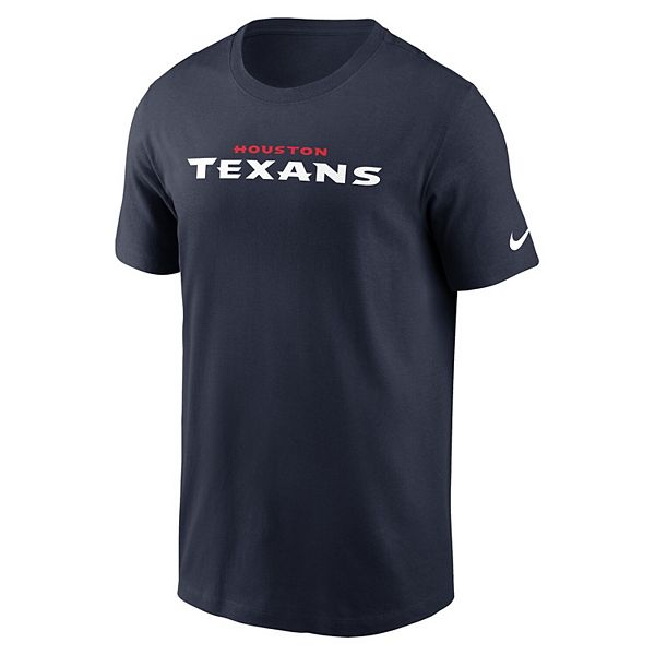 Мужская футболка Houston Texans Wordmark Essential цвета navy Nike — фото 3