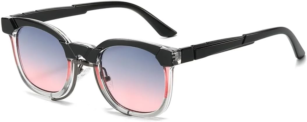 

Модные квадратные солнцезащитные очки для женщин и мужчин, градиентные круглые очки в стиле ретро с заклепками, роскошные, с защитой от УФ-излучения UV400 UATXTAU, Grey